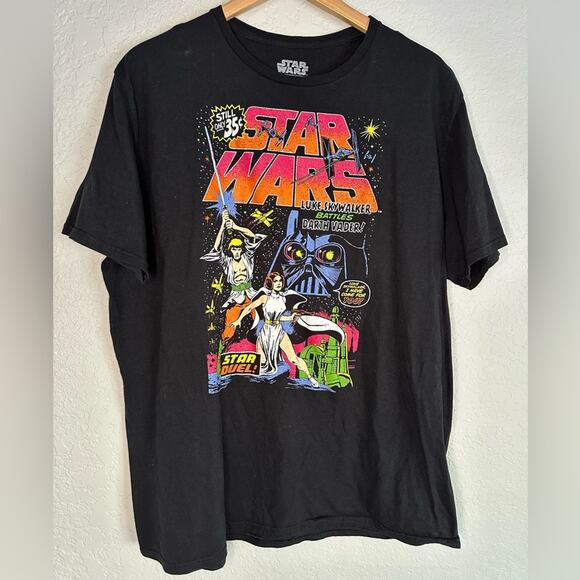 Star Wars Duel Comic Book Cover Shirt Men’s 2X 50/52 Nerd Force Darth Vader - Picture 1 of 6